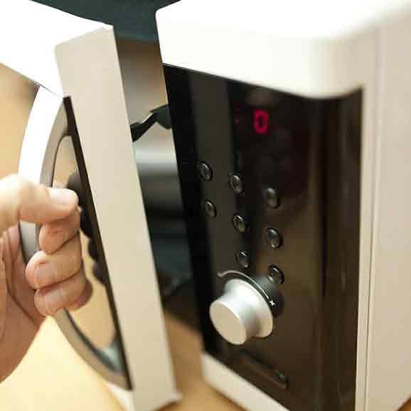 microwave door opening square