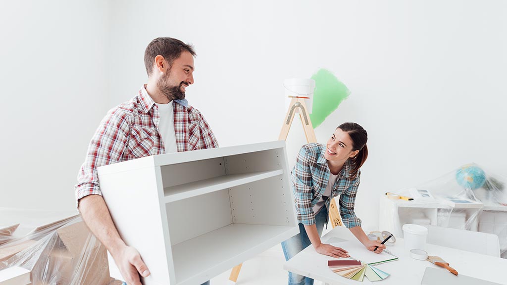 couple renovating house